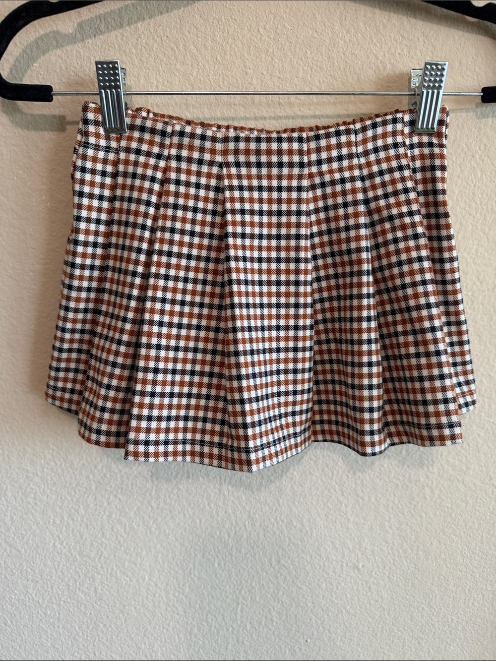 Zara Girls Plaid Pleated Skort